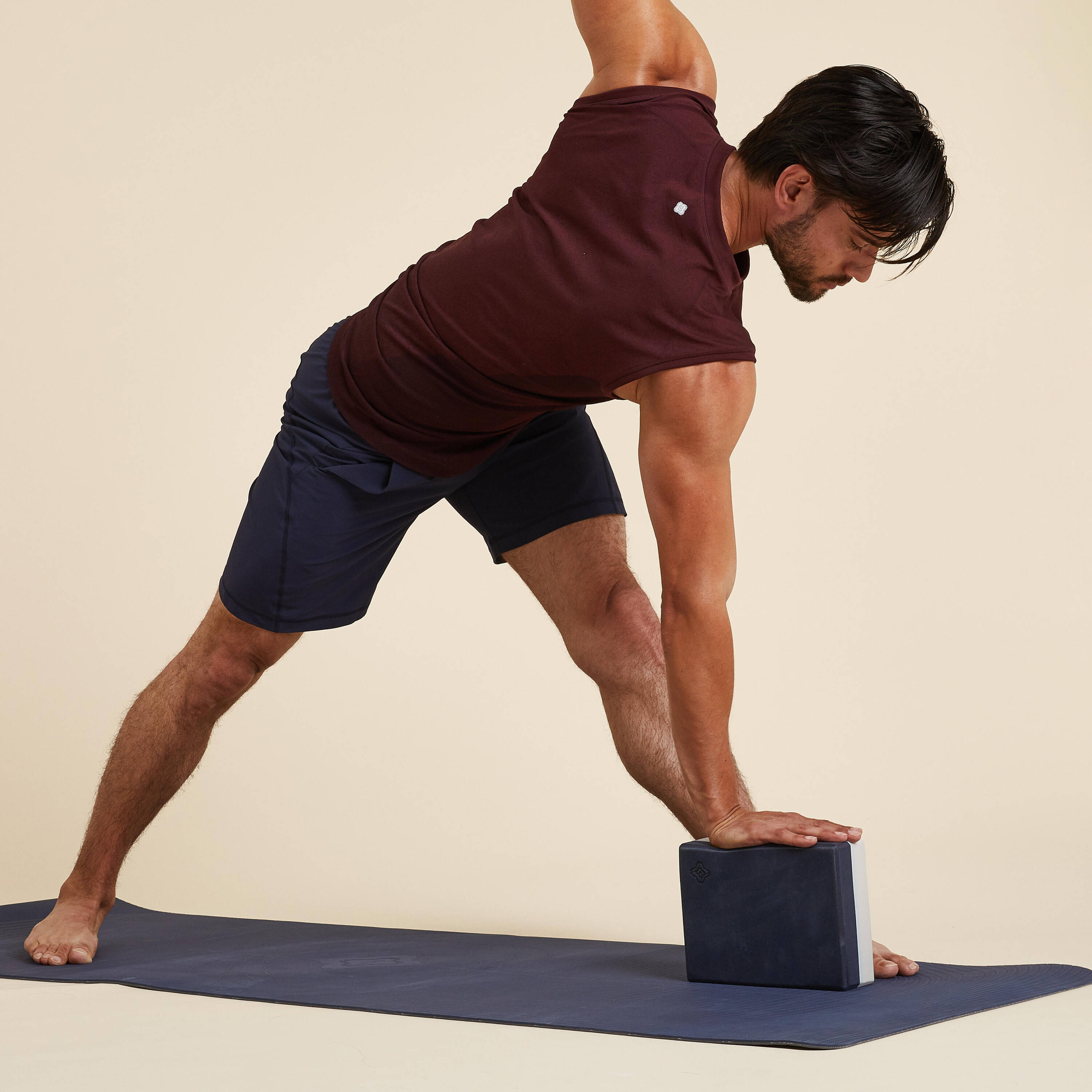 Yoga Foam Block Large - Grey/Blue -  3