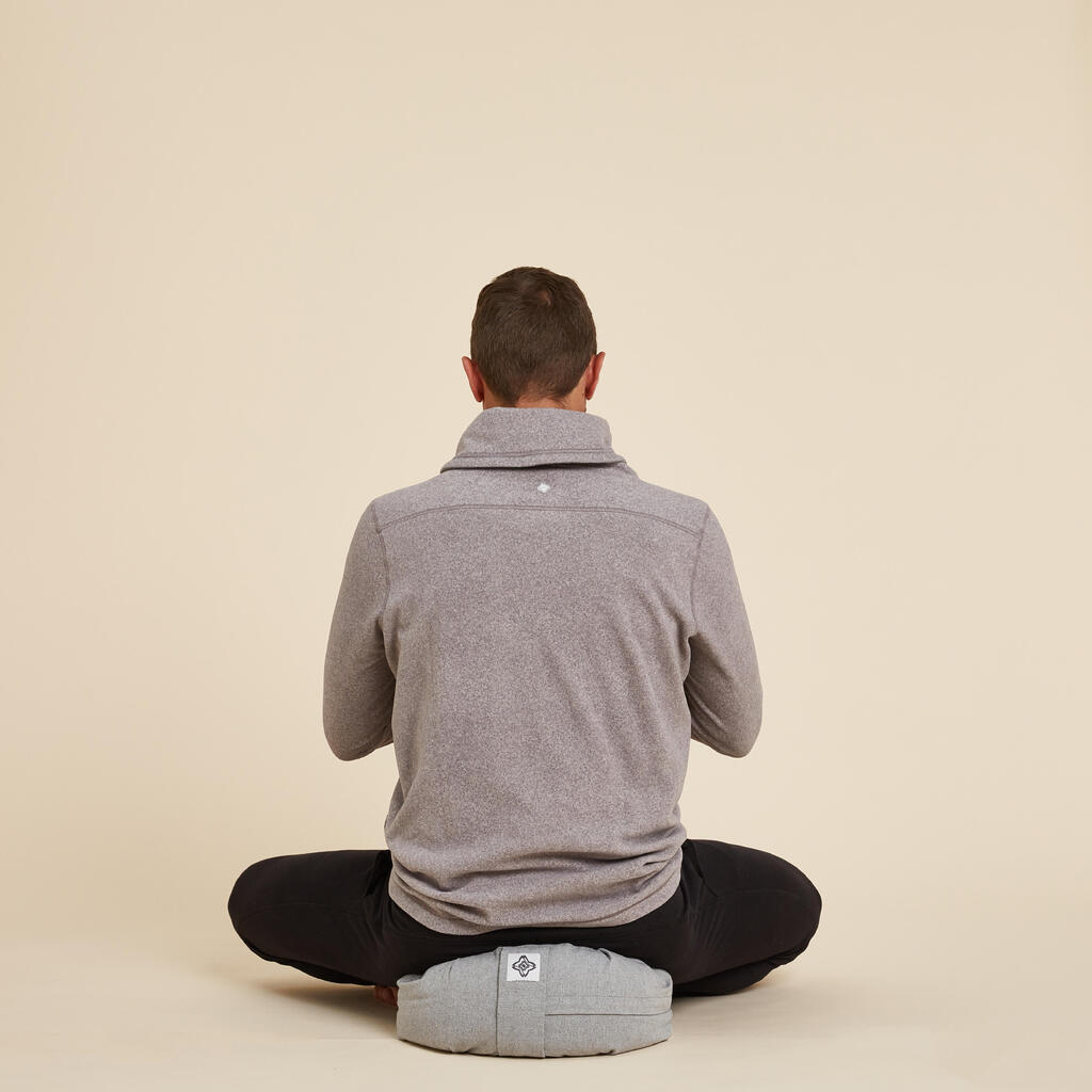 Sudadera polar de yoga gris oscuro para hombre