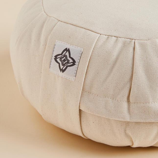 Coussin De Méditation Rond - Rempli De Sarrasin, Housse Coton, Pour Yoga Et Assise Au Sol