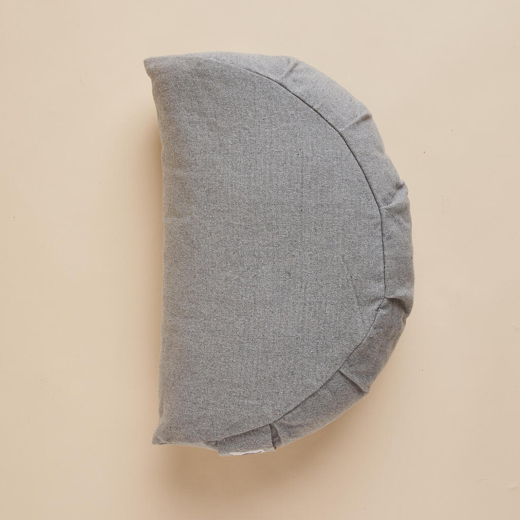 Yoga/Meditation Crescent Cushion - Grey