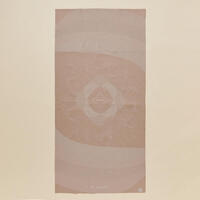 SERVIETTE FOUTA DE YOGA RECYCLEE 200 X 100 CM SALUTATIONS AU SOLEIL BEIGE