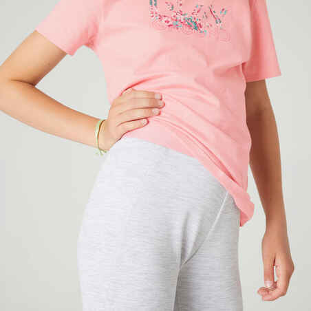 Kids' Basic Cotton T-Shirt - Pink Print