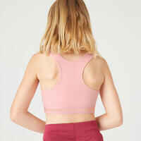 Girls' Cotton Crop Top - Pink