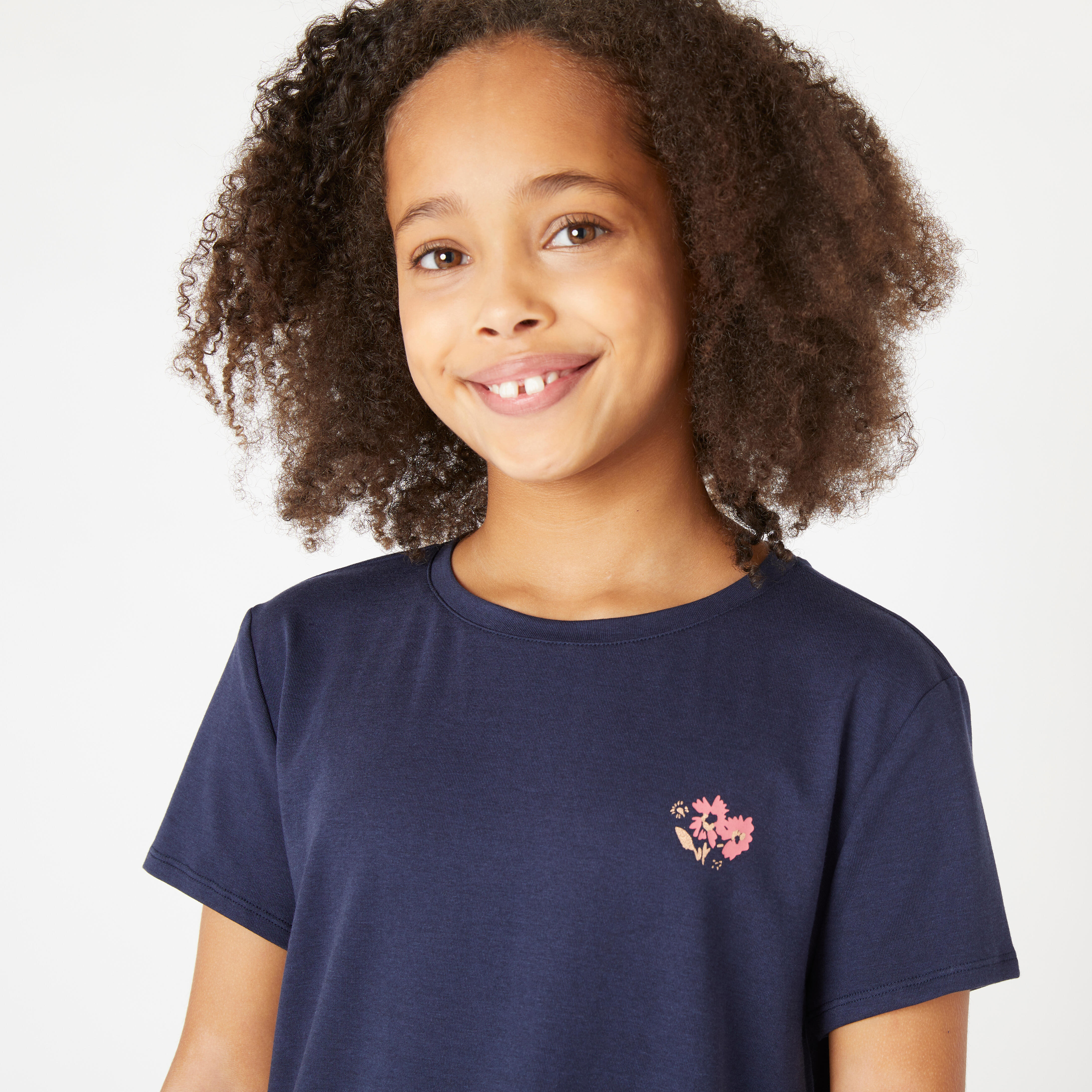 Girls navy blue t shirt hotsell