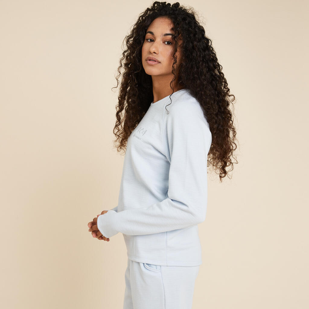 Women's Easy Yoga Sweatshirt - Light Blue