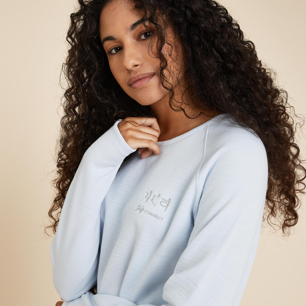 Women's Easy Yoga Sweatshirt - Light Blue