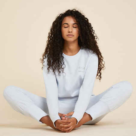 Women's Easy Yoga Sweatshirt - Light Blue