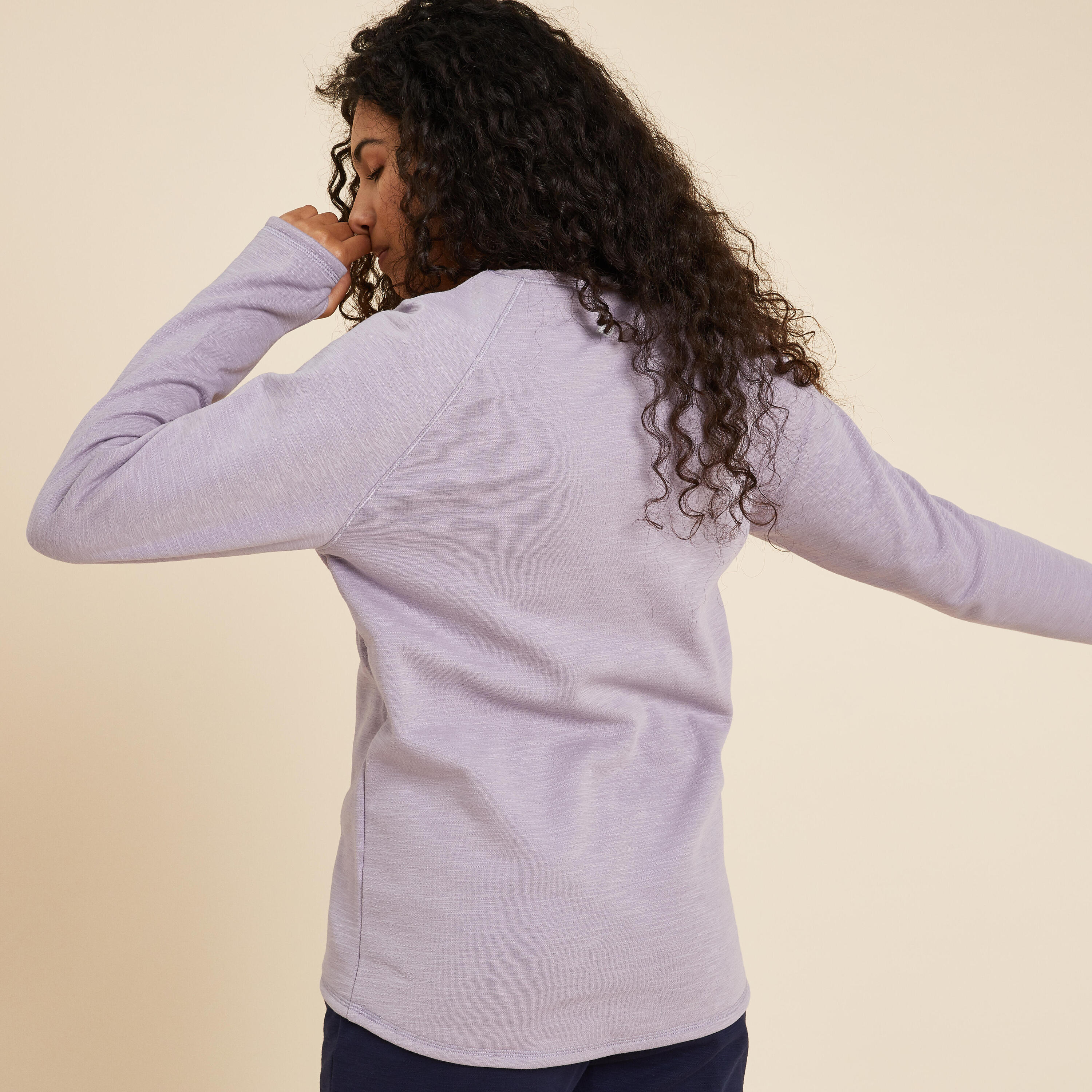 Women's Easy Yoga Sweatshirt - Purple 4/6