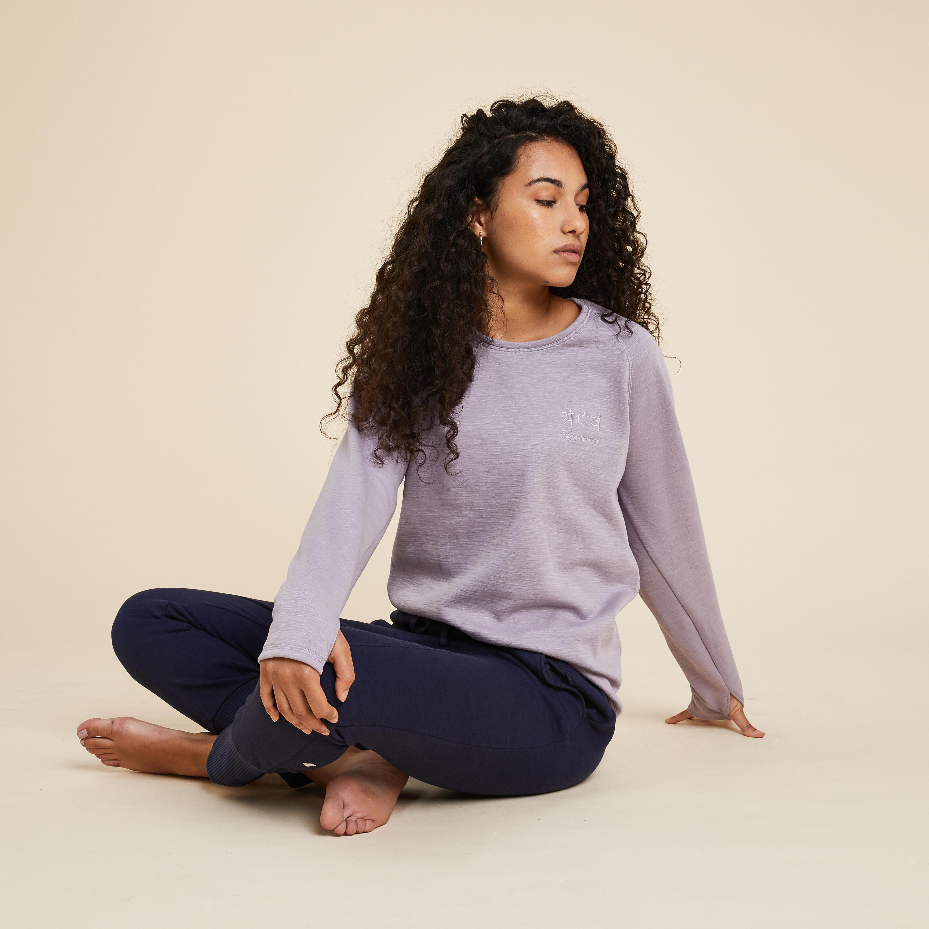 Women's Easy Yoga Sweatshirt - Purple 2/6