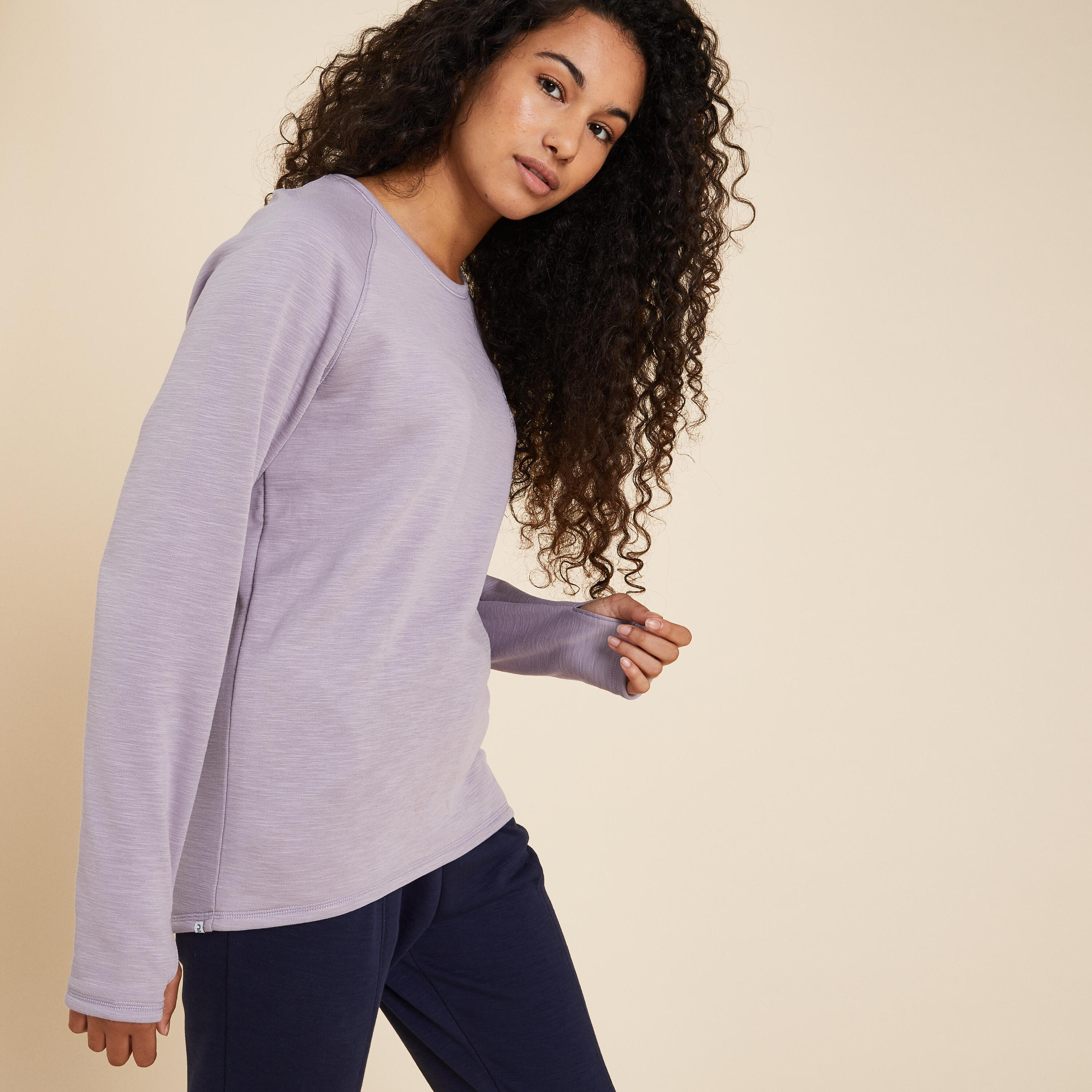 Women's Easy Yoga Sweatshirt - Purple 3/6