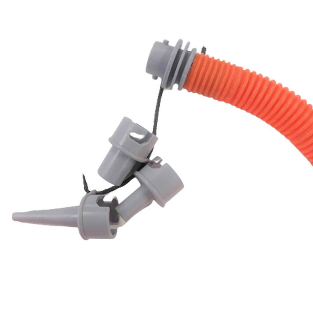Ručná nízkotlaková dvojčinná pumpa na kajak 1 – 3 PSI, 2 × 1,4 l oranžová