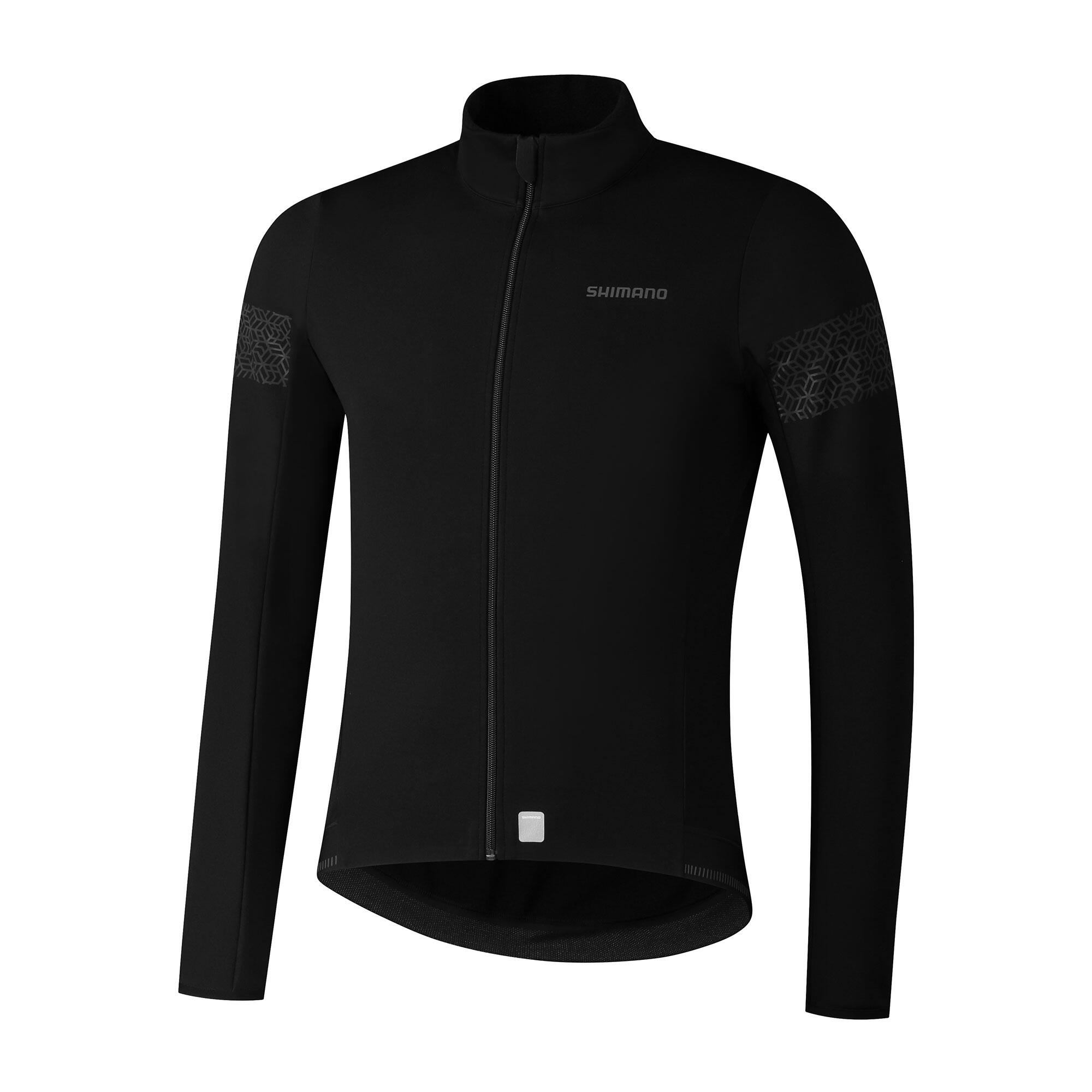 MEN'S ROAD CYCLING JACKET - INSULATED SHIMANO - BLACK