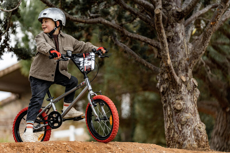 BMX ENFANT 16" WIPE 500 GRIS 5-7 ANS