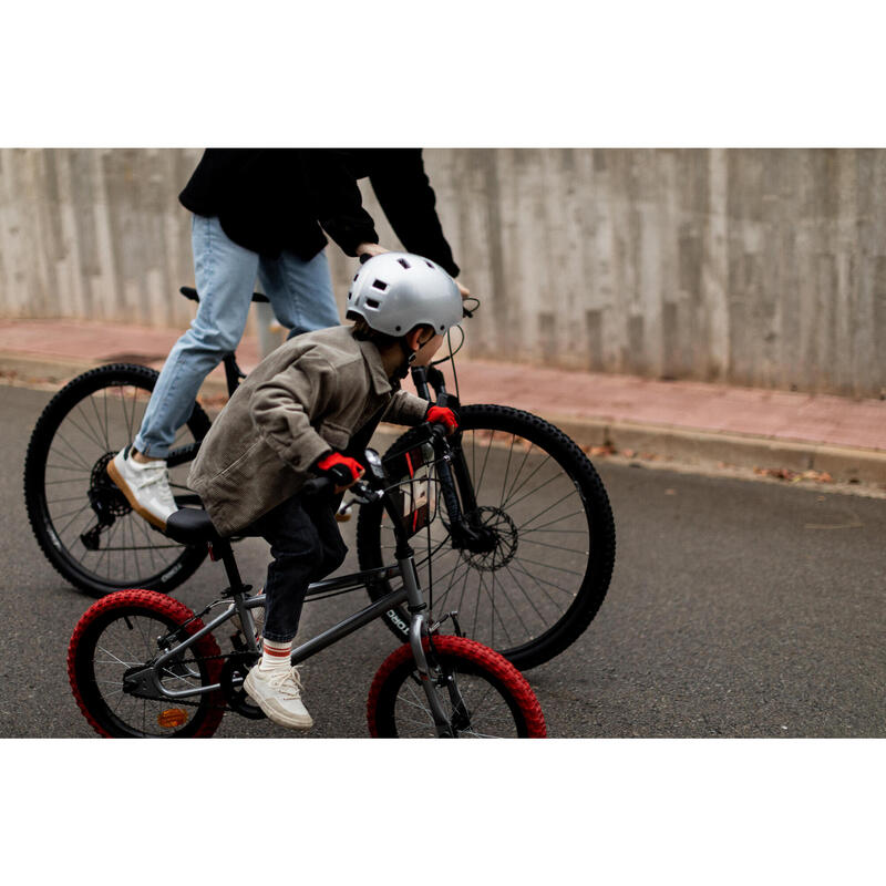 BMX VOOR KINDEREN 16" WIPE 500 GRIJS 5-7 JAAR