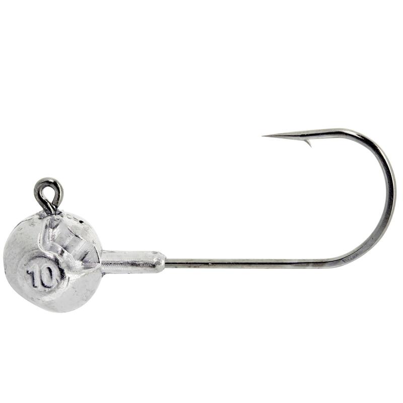 Cabeça chumbada de pesca com amostras flexíveis ROUND JIG HEAD x15 10 g