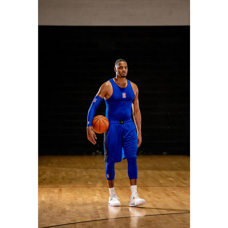 Legging 3/4 de basketball NBA Los Angeles Clippers Adulte - 500 bleu