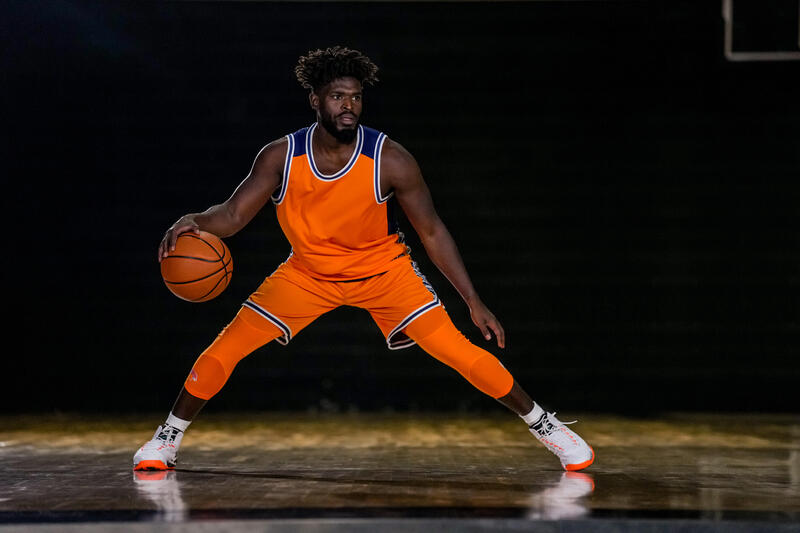 Legging 3/4 de basketball NBA New York Knicks Adulte - 500 orange