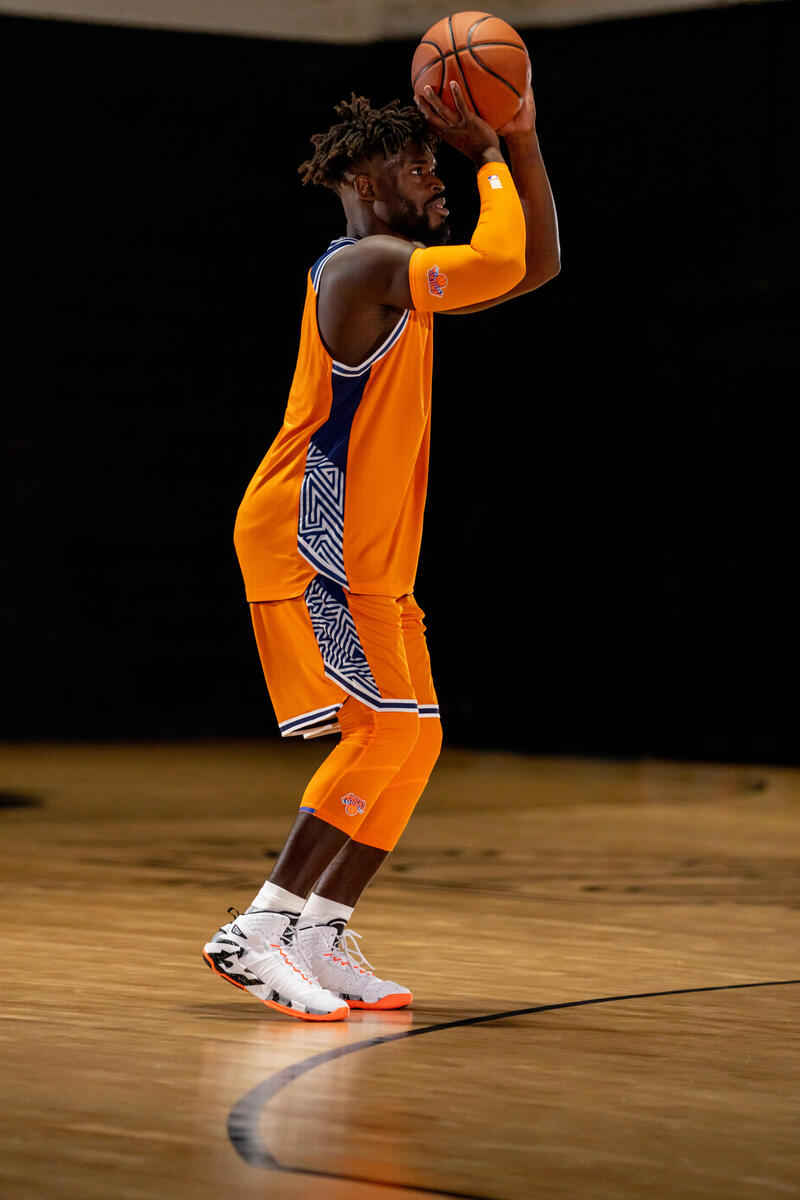 Legging 3/4 de basketball NBA New York Knicks Adulte - 500 orange