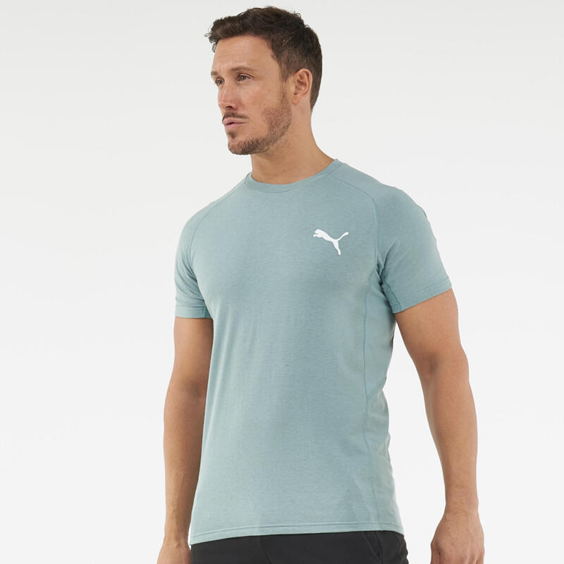 Besmettelijk monster ergens PUMA T-shirt voor fitness heren katoen blauw | Decathlon