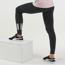 Legging voor fitness katoen zwart