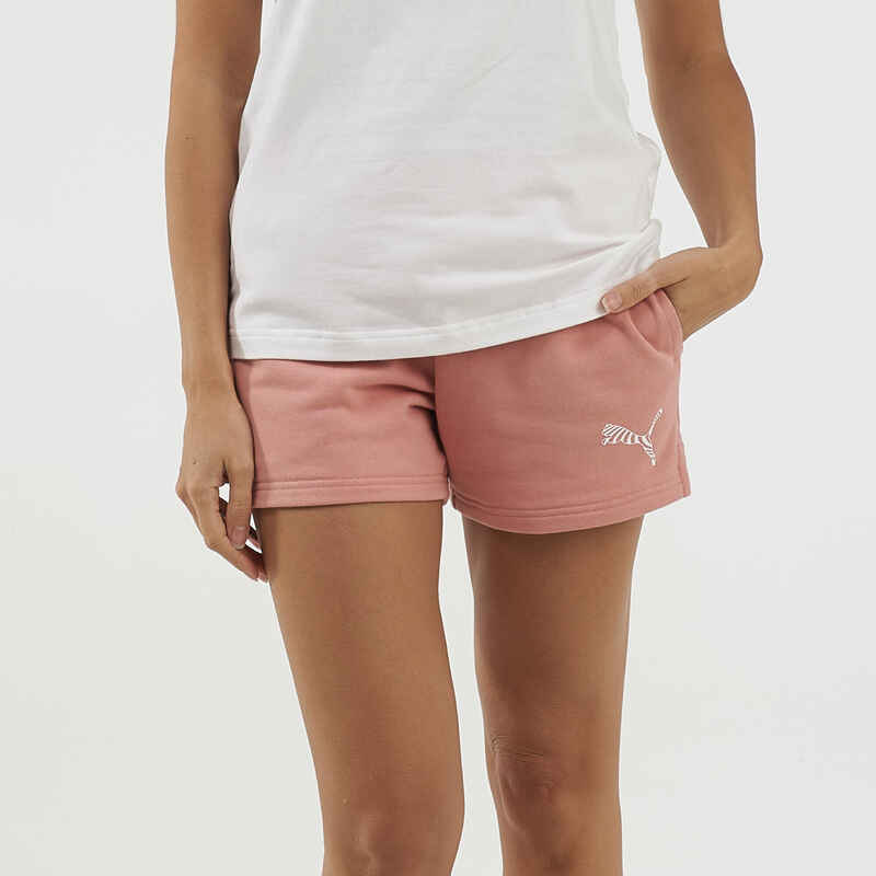 Shorts Fitness Puma Baumwolle Damen rosa Shorts Fitness Puma Baumwolle Damen rosa