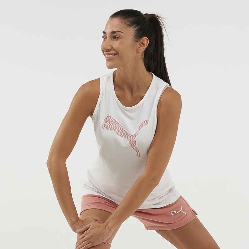Top Puma Fitness Baumwolle Damen weiss Top Puma Fitness Baumwolle Damen weiss