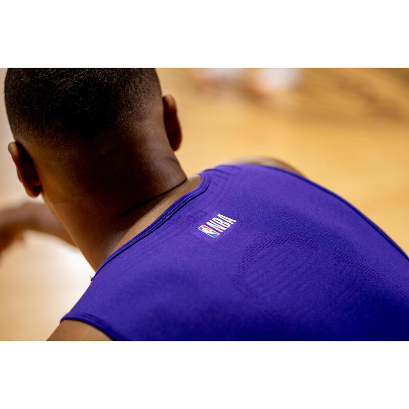 SOUS MAILLOT BASKETBALL COUPE SLIM HOMME UT500 NBA LOS ANGELES LAKERS