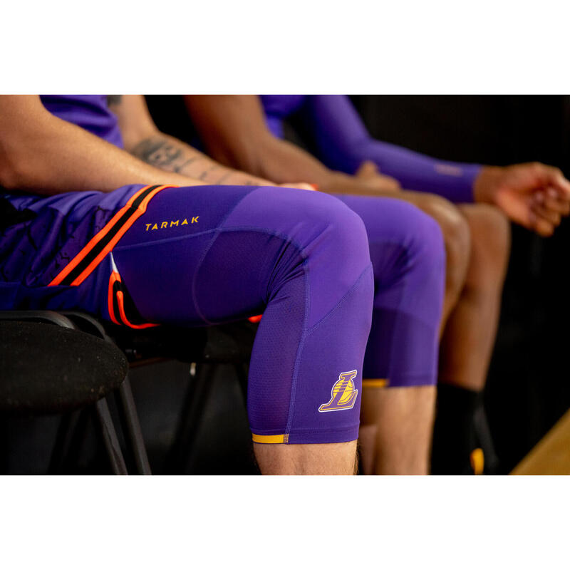 Damen/Herren Funktionshose 3/4-Tights Basketball - 500 NBA violett