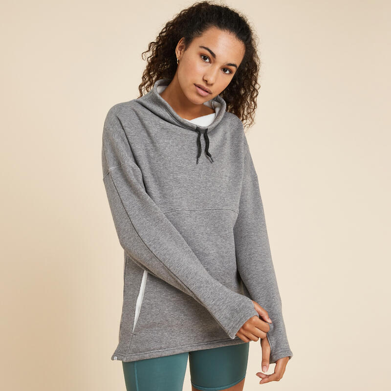 SWEATSHIRT QUENTE DE YOGA HOMEM E MULHER CINZENTO