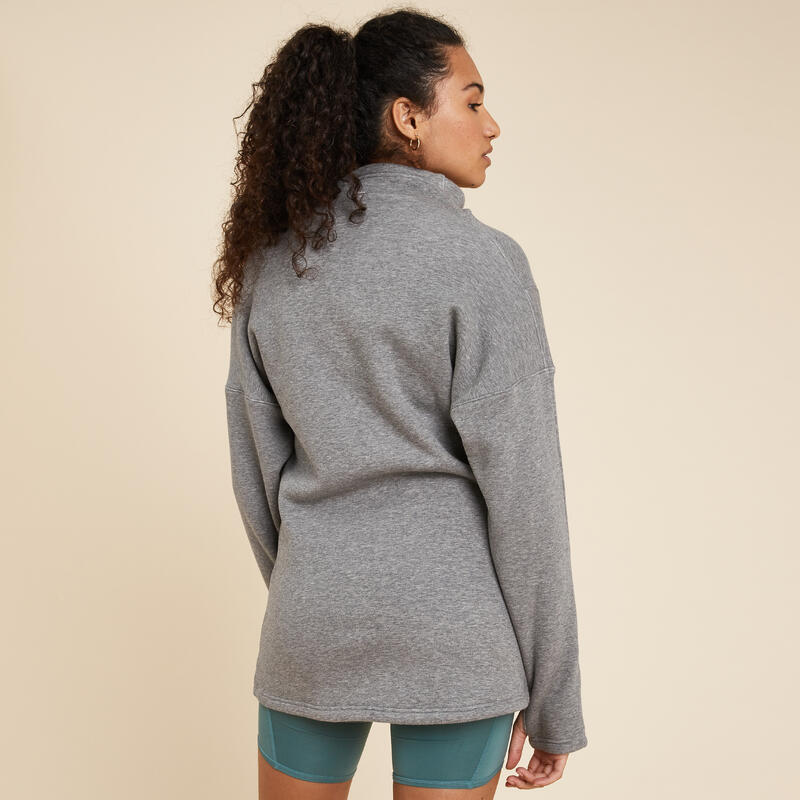 SWEATSHIRT QUENTE DE YOGA HOMEM E MULHER CINZENTO