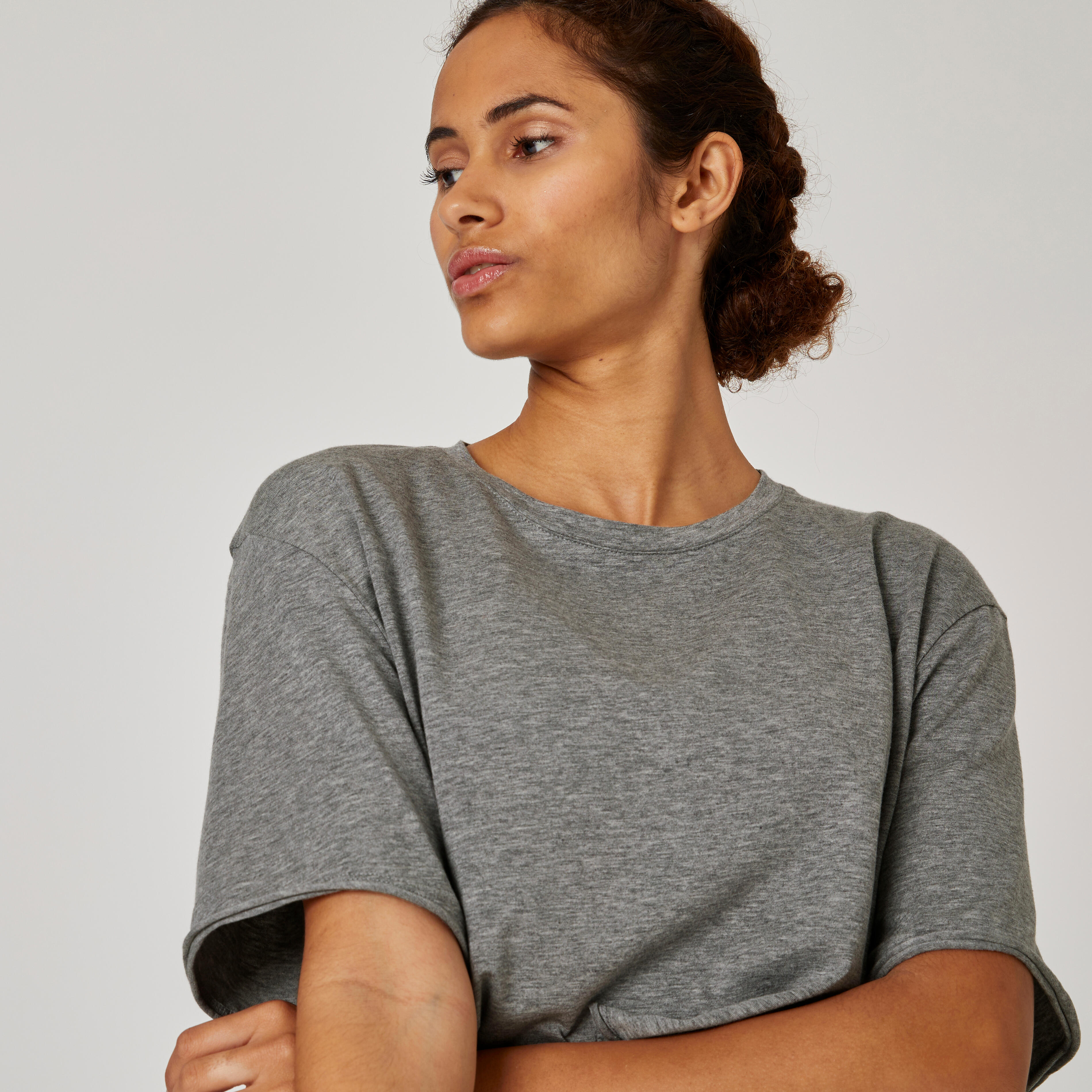 Women's Short-Sleeved Crew Neck Cotton 