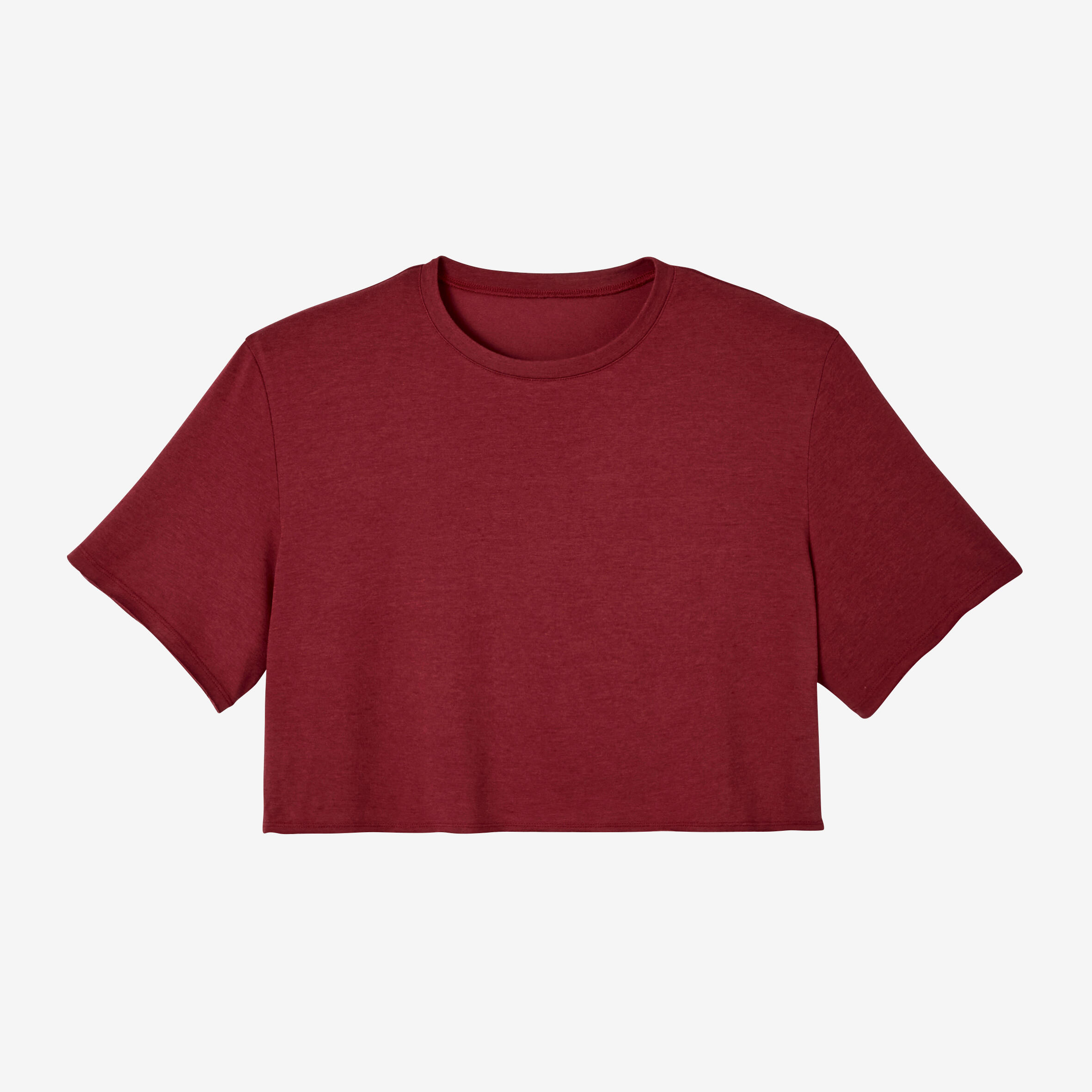 Women's Cropped Fitness T-Shirt 520 - Beetroot Red 7/7