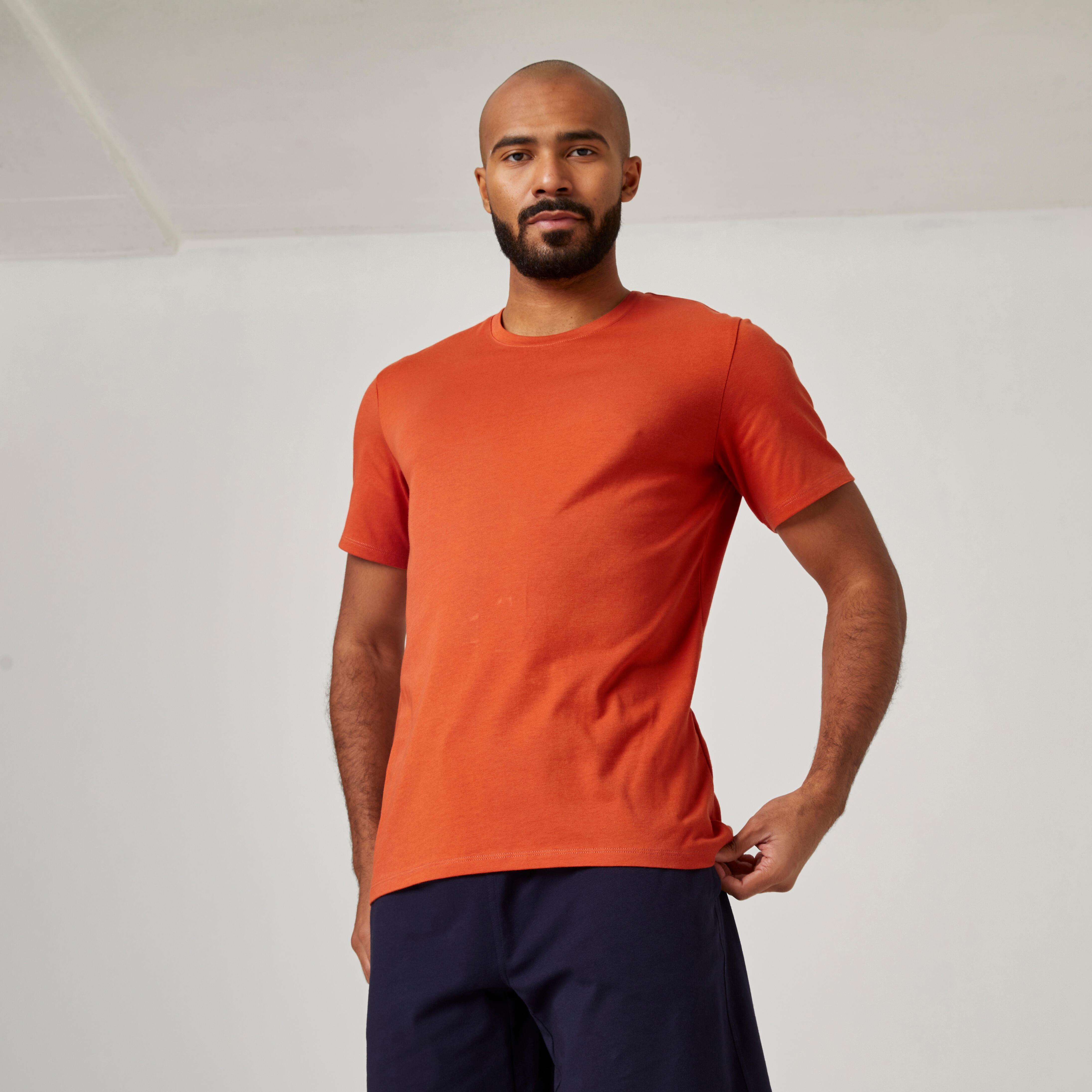 Camiseta fitness manga corta algodón extensible Hombre Domyos DOMYOS |  Decathlon