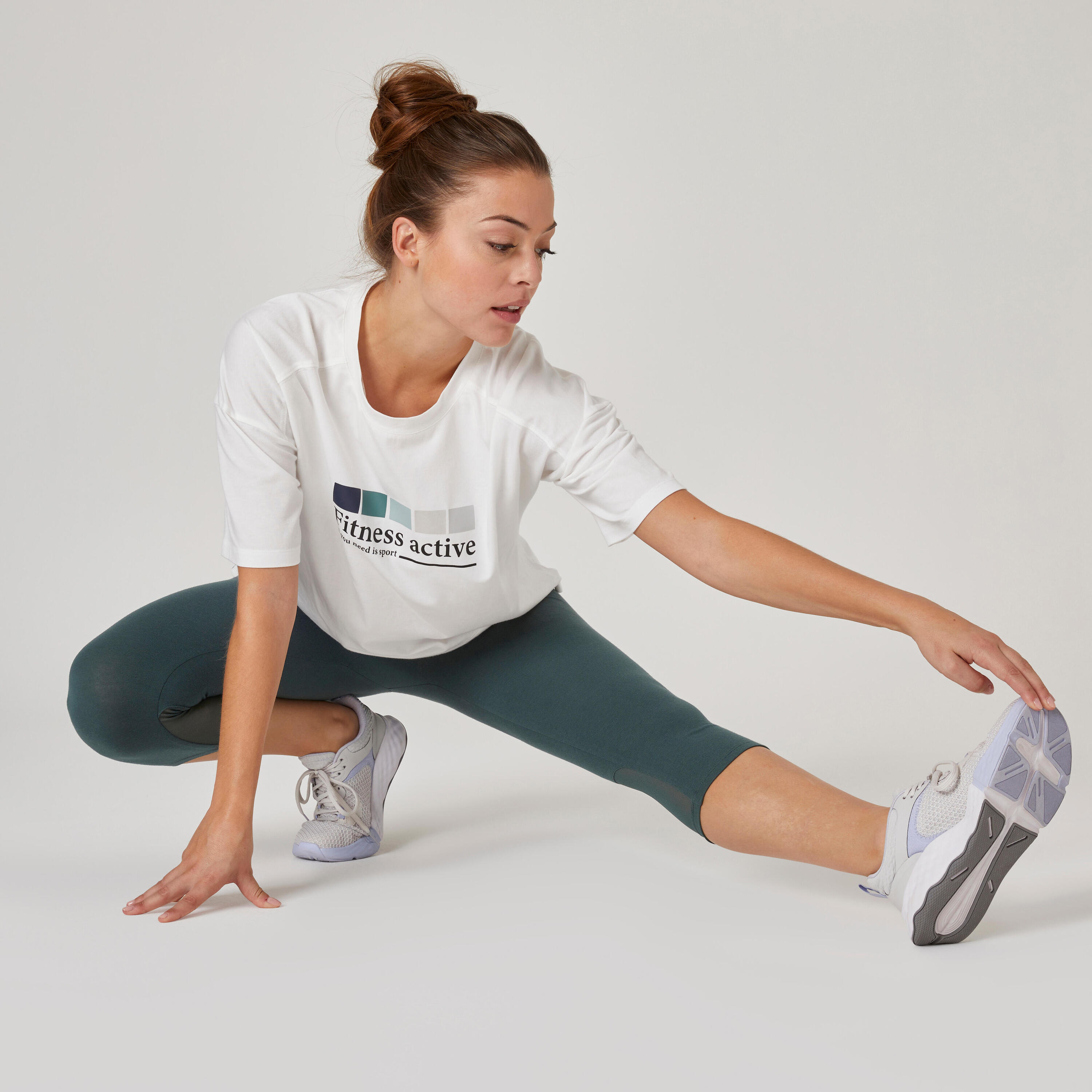 Slim-Fit Fitness Cropped Bottoms 520 - Green 4/6