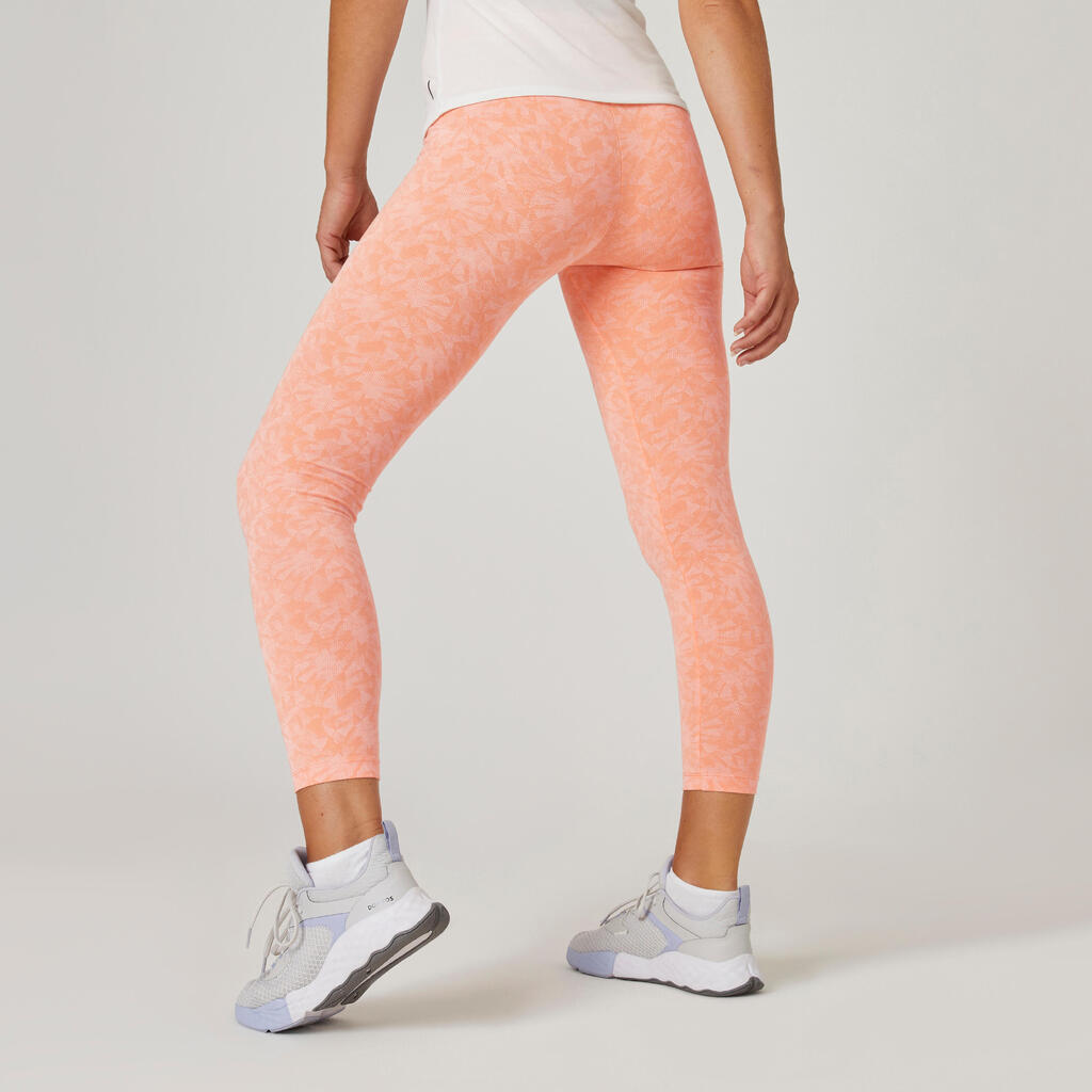 7/8 Leggings Damen - Fit+ 500 grün mit Print