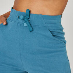 DOMYOS Short Fitness Femme - 520 Bleu