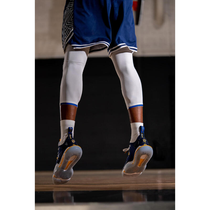 Legging 3/4 de basketball NBA Golden State Warriors Adulte - 500 blanc
