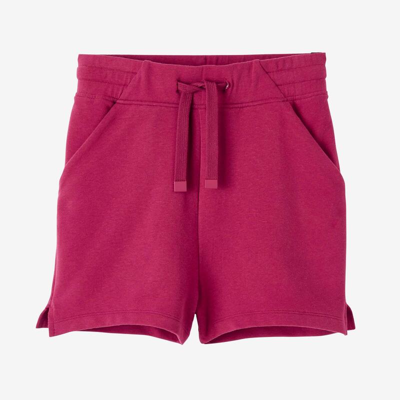 Short Fitness femme coton avec poche - 520 violet