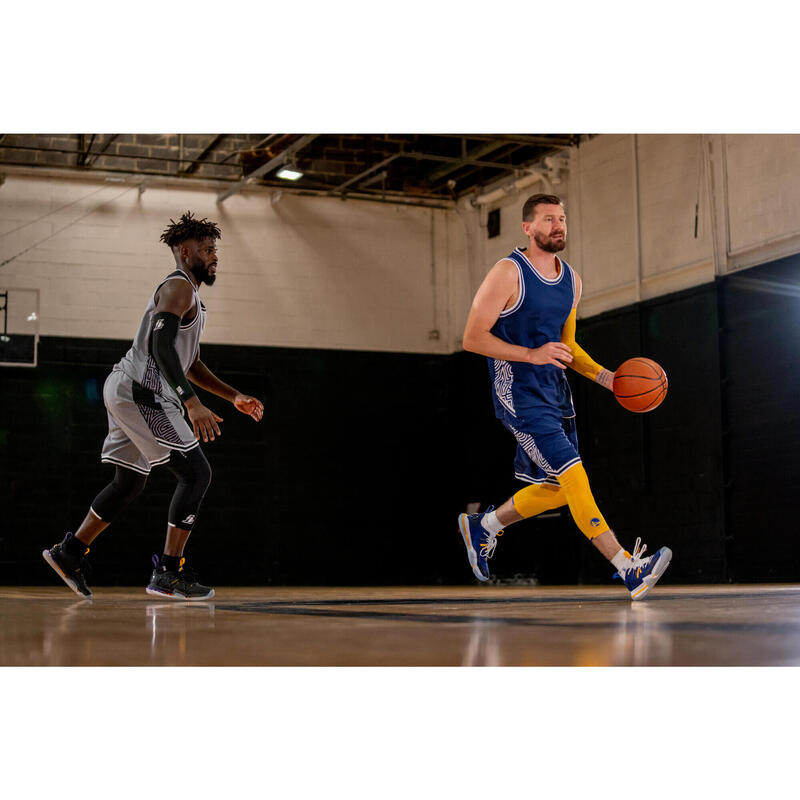 Legging 3/4 de basketball NBA Golden State Warriors Adulte - 500 jaune