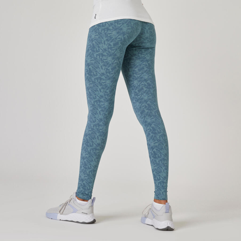 Women's Cotton Fitness Leggings - Green