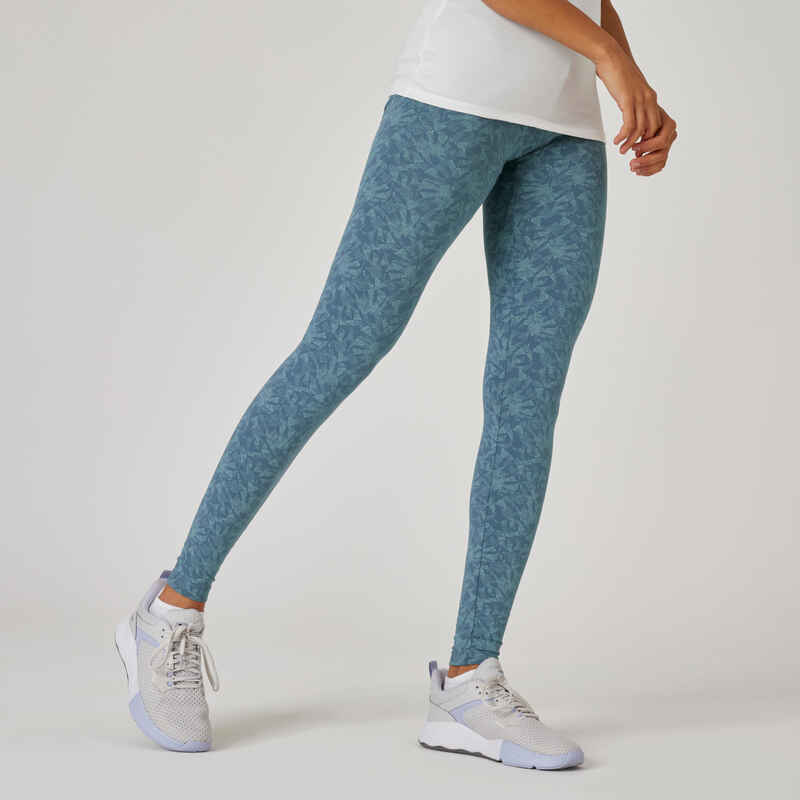 Leggings Fit+ Fitness Baumwolle grün/blau bedruckt Leggings Fit+ Fitness Baumwolle grün/blau bedruckt