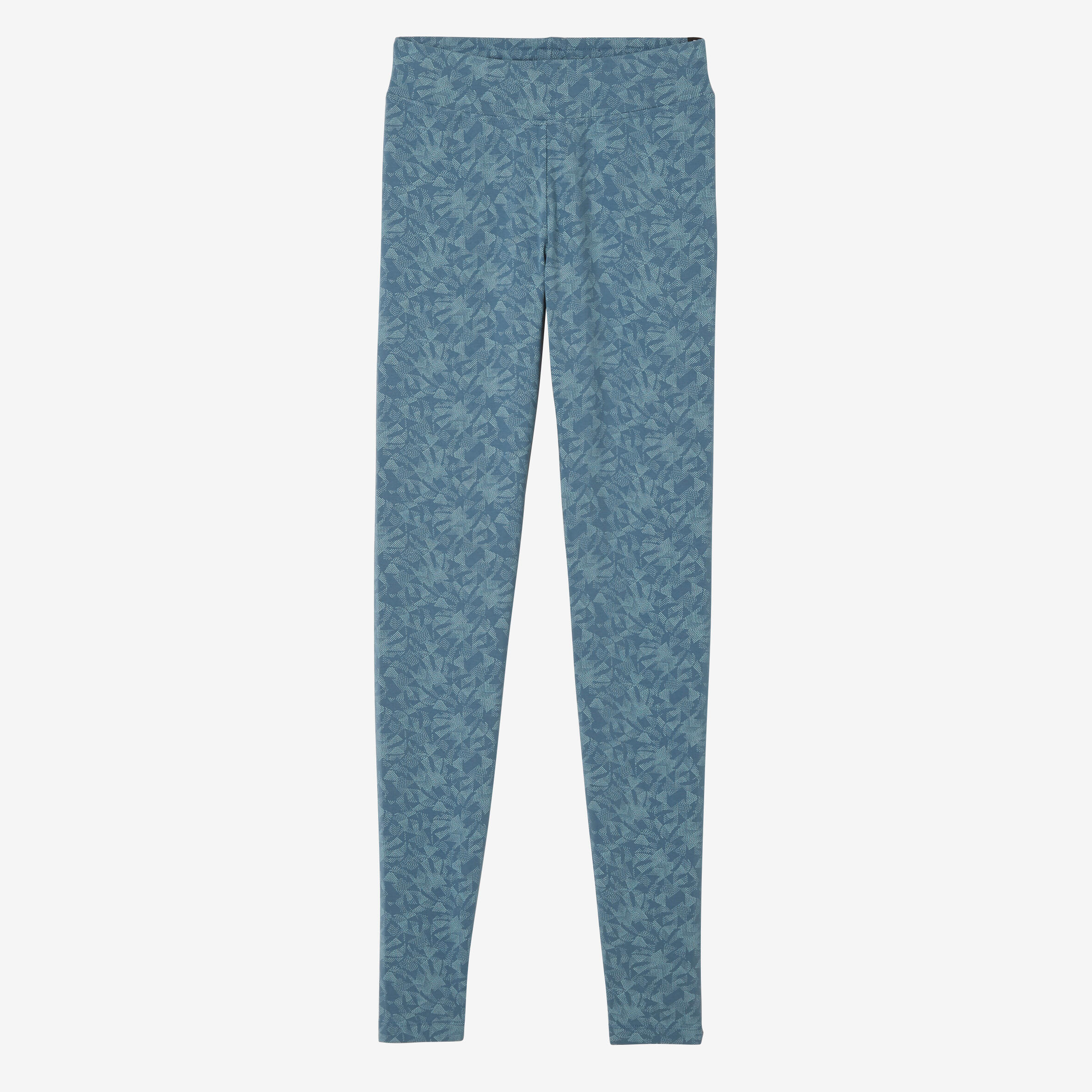 Women's stretchy cotton sports leggings, blue print 5/5