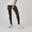 Leggings Damen Slim - 500 Fit+ grau/schwarz