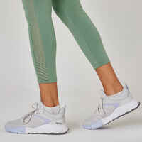 Leggings mallas fitness slim 7/8 Mujer 520 Verde