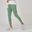 Legging 7/8 Fitness Femme Slim Vert