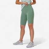 Women Slim-Fit Cotton Blend  Cycling Shorts 520 Without Pockets - Green