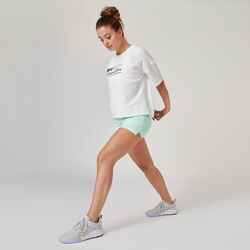 Women's Fitness Cotton Shorts with Pocket 520 - Light Green