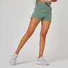 Women Slim-Fit Cotton Blend  Shorts with Pocket 520 - Laurel Green