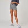 Women's Slim-Fit Cotton Fitness Shorts 520 With Pocket - Grey