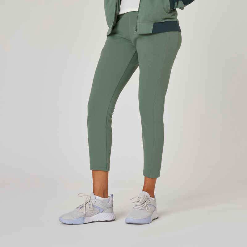 Jogginghose 7/8 Fitness Damen - grün Jogginghose 7/8 Fitness Damen - grün